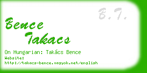 bence takacs business card