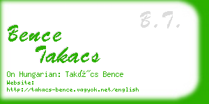 bence takacs business card